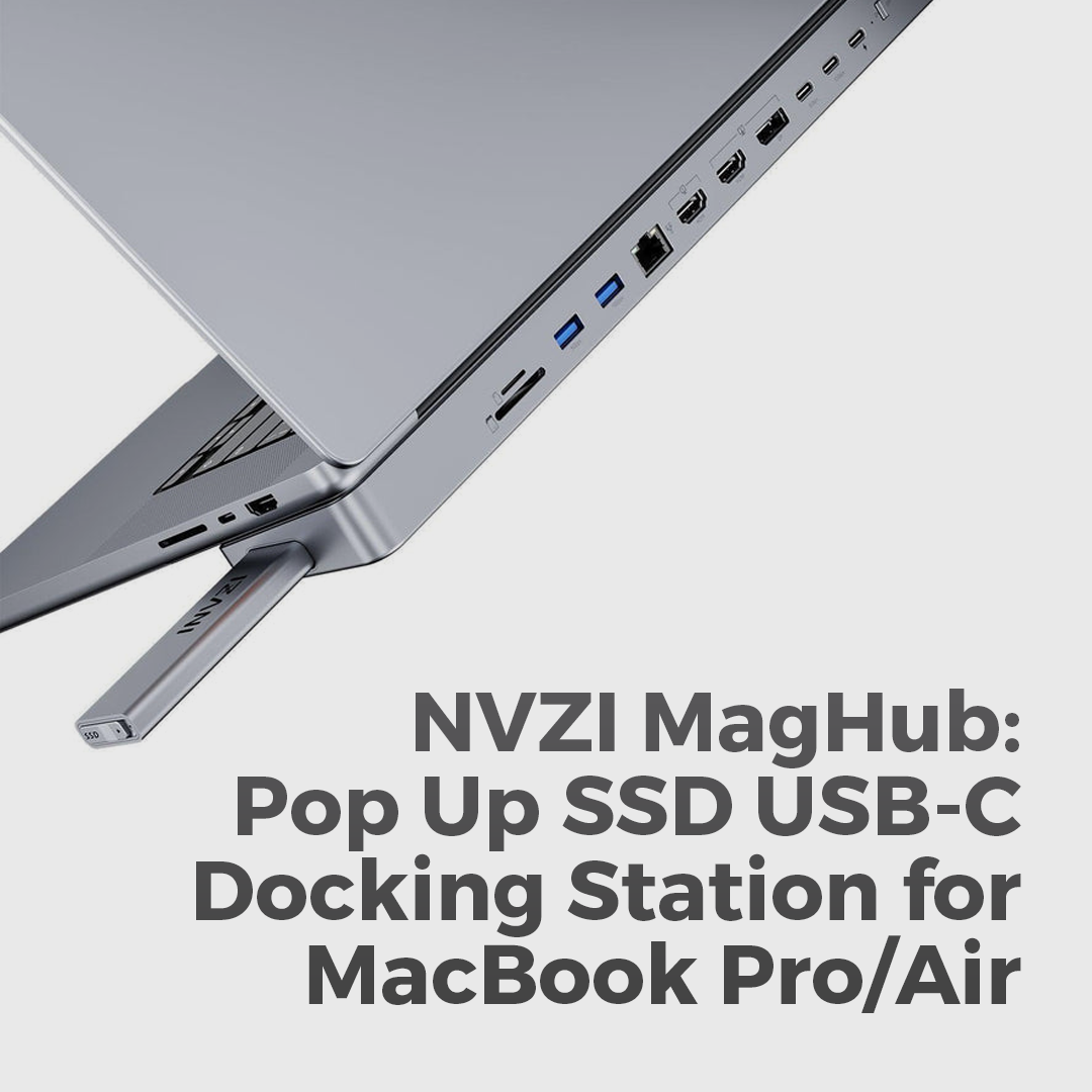 INVZI MagHub - Pop Up SSD USB-C Docking Station for MacBook Pro/Air