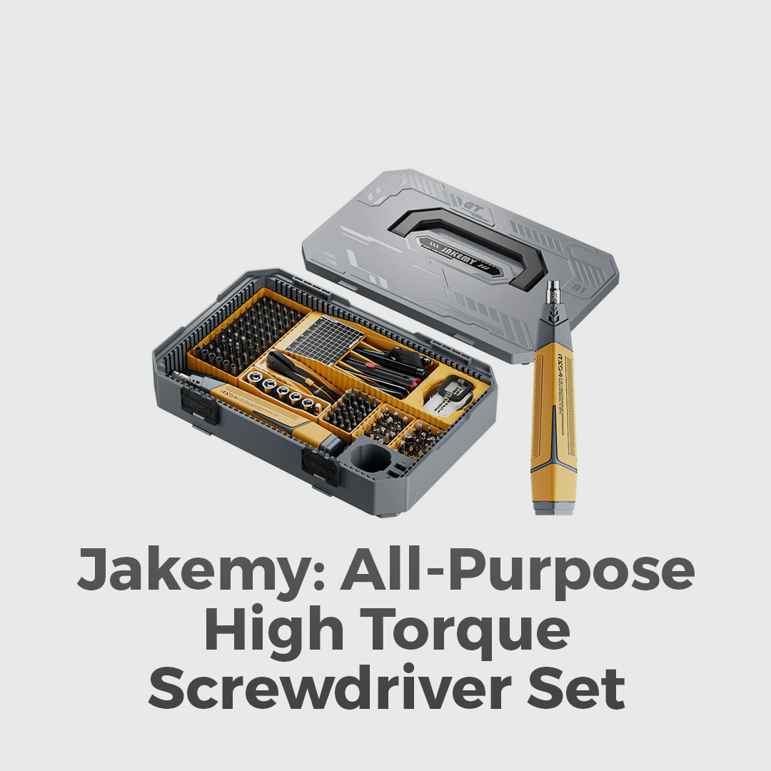 Jakemy All-Purpose High Torque Screwdriver Set - Manual RS04 or Smart 4 Torque RS