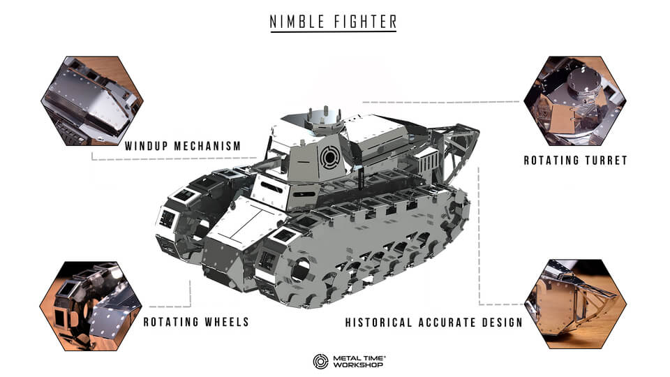 Metal Time Models - Nimble Fighter Renault FT-17 "Mosquito" Tank