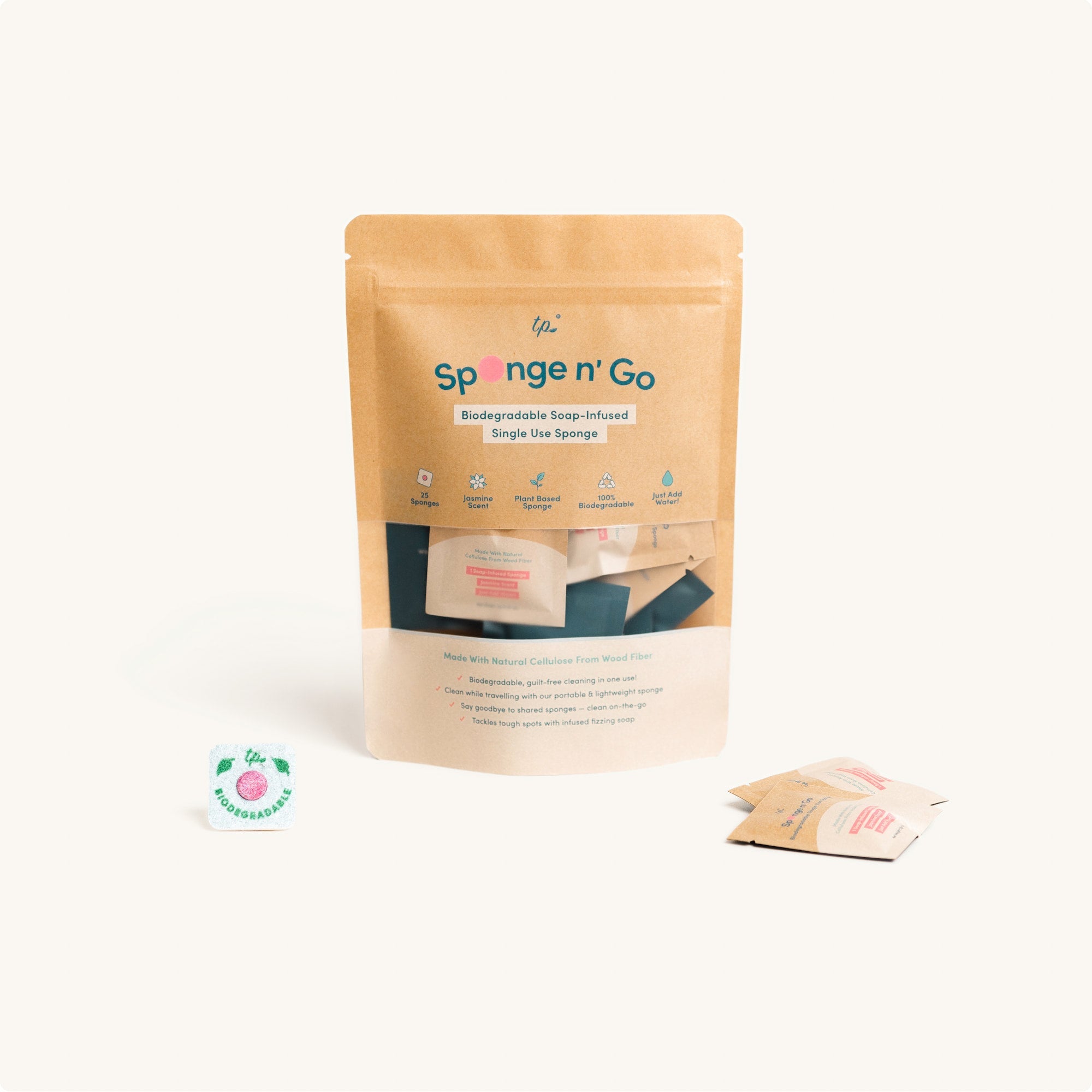 Sponge n' Go™️ - an Eco-Friendly and Biodegradable Cleaning Solution